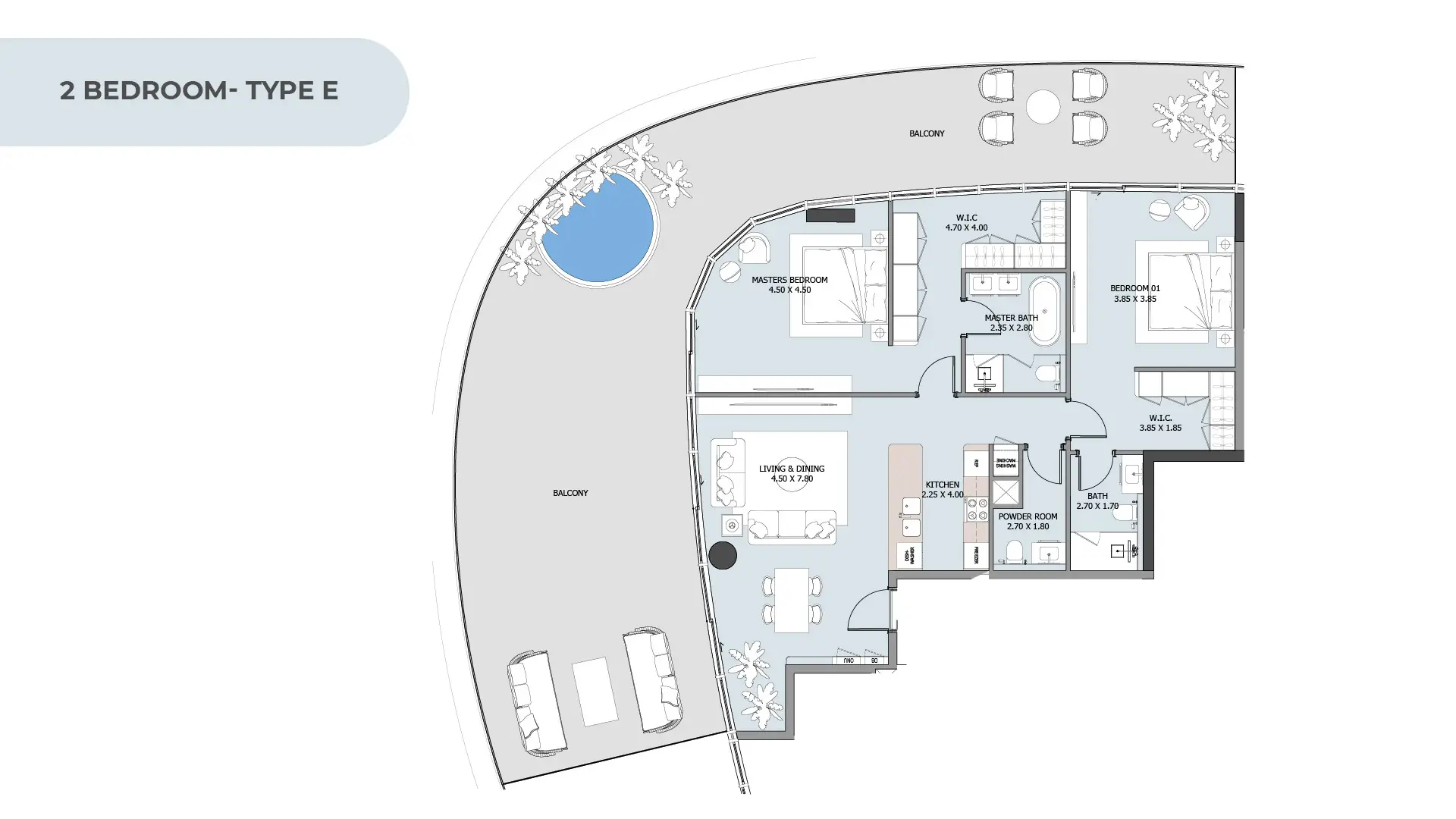 2 BR - Type C